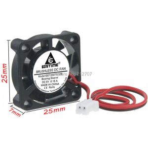 Kylning 10st GDSTIME 25x25x7mm 2507S 2PIN 5V 25mm Mini DC Brushless PC Computer Cooling Fan