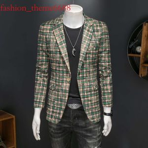 Checkered Jacket for Business, Leisure, Fashion, Casual Suit, Jacket, Suit Top, Men's Fashion Trend