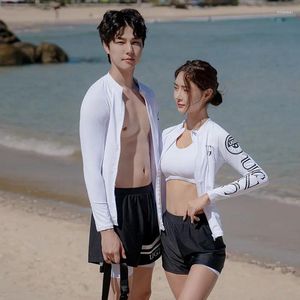 Women's Swimwear Korean Couple Split Diving Suit Women Men's Snorkeling Surfing 2024 Swimsuit Conservative Sun Protection Sports Pants