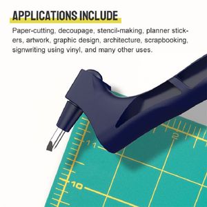 DIY Craft Cutting Tools Wood Carving Cutting Pen Art Craft Cutting Craft Tool med 360 Steel Rotating Blade Safety Cutter Paper