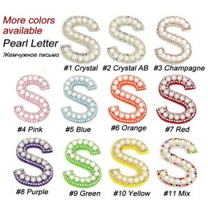 26 englische Buchstaben Perle Strassflecken für Kleidung a-Z Alphabet Perle Strseston