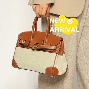 Handbag clássica Primavera e verão Novo linho 40cm de luxo simplicidade versatilidade