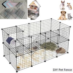 DIY Animal Cage Foldbara husdjurshundar Playpen Crate Fence Puppy Kennel House Träning Training Cage Puppy Kitten Space Dog Supplie