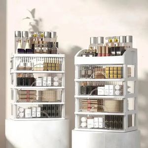 Maquiagem de gaveta Organizador de maquiagem para cosméticos caixa de armazenamento Casa de caixa de plástico Jóia de joias de bato