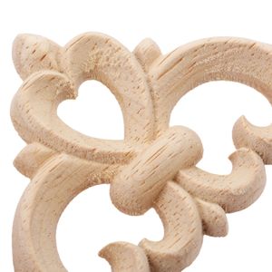 4pcs Appliques per angolo intagliato in legno Forta a parete mobili decorativi in legno 6 cm/8 cm