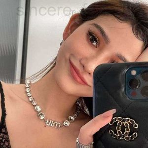 Pendant Necklaces designer Miu Big and Small Sister Style~ High Class Full Diamond Party Collarbone Chain Dress Necklace Accessories 2024 VYCM