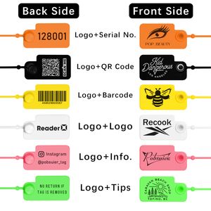 100 Custom Product Hang Tags Label Plastic Security Garment Clothes Shoes Bag Key Gift Logo Brand Printed Labels Tag 160mm/6.3"