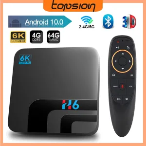 Box Topsion TV Box Android 10 4GB 32GB 64GB 4K H.265 Media Player 3D Видео 2.4G 5 ГГц WiFi Bluetooth Smart TV Box Set Top Box