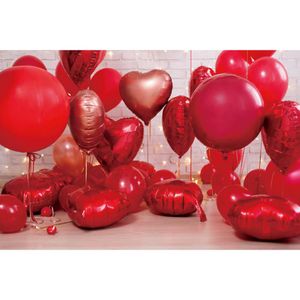 Valentine's Day Photography Backdrop February 14 Love Heart Rose Flowers Ballons Wedding Anniversary Backgrounds Photo Studio