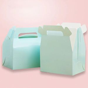 20st Portable Kraft Paper Gift Box Packaging Cookie Muffin Cupcake Candy Cake Boxar Christmas Birthday Wedding Party Favors