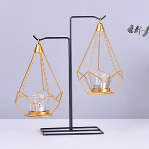 Pedidos de vela SV-casamento CENTERPIDAS CENTRAS CANDLESTICK GOOMETRIC GOLD GLOPS IRIRS PARA CAPAS DE COP