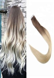 Rosyjska Remy Hair Extension niewidoczna taśma we włosach 25 gpcs 20pcllot Ombre Kolor 6613 Wysoka gęsta przedłużanie włosów 2852510