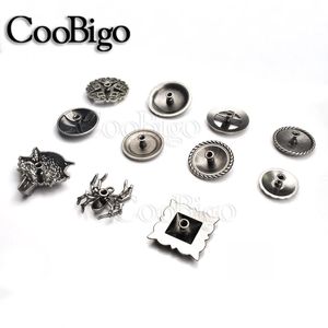 50 Sets Concho Rivets Studs Spikes Tacks for Leather Decor Bag Belt Clothes Shoes Textile DIY Craft Accessories Star Spider Wolf