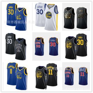 Basketball Jerseys Warriors 30# Curry Embroidered Jersey 11# Thompson City