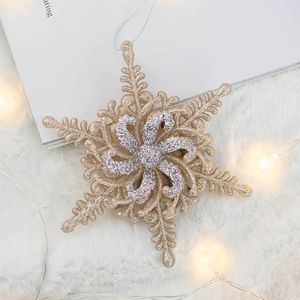 Plástico Christmas Glitter Ornamento Snowflake Tree Angel Wrinal