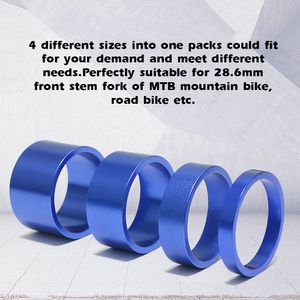 4Pcs/Set Aluminum Alloy Bike Headset Washer Mountain Bicycle Front Fork Washer Bike Stem Handlebar Spacers Rings Gasket