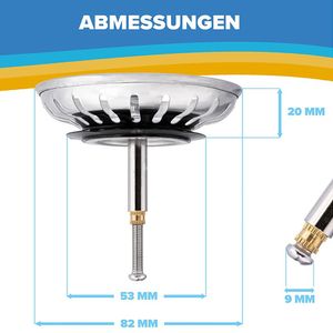 1st kök diskbänk avfallsplugg för blanco ersättning sil avfall plugg bassäng dränering filter badrumsutrustning