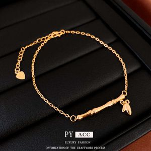Real Gold Electroplated Bamboo Geometric New Chinese Simple Versatile Bracelet China-chic High Quality Handwear