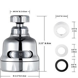 Mutfak musluk adaptörü 3 mod musluk sıçrama filtresi banyo banyo su tasarrufu fıskiye ev musluğu genişletici difüzör 360 ° rotatin
