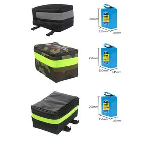 PVC 18650 Battery Bag Electric Bike Rear Bag Storage Bicycle E-bike Panniers Case Bicycle Accessories Multiple Size Battery Bag