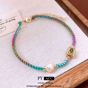 Real Gold Plated Zircon Fresh Water Pearl New Chinese Style New Versatile Bracelet Fashion China-chic High-end Hand Jewelry