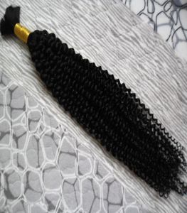 Mongolisch Kinky Curly Bulk Hair 100g No Schuss menschliches Haar Masse für das Flechten 1 Bündel menschliches Haar für die Flechtenmasse ohne Anhang4005053