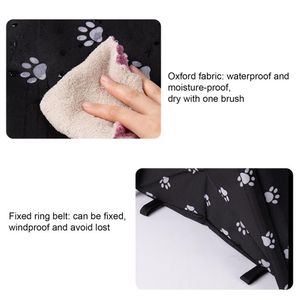 New Waterproof Cat House Outdoor Rainproof And Sunblock Oxford Cloth Stray Cat For Cat's House Products Pets Tent Cozy Cave Beds