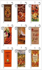 4732cm Halloween Garden Flags Pumpkin Ghost witch print Party Home Decor Outdoor Hanging Flag 171 styles C50609471211