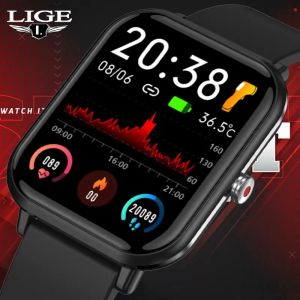 Watches Lige 2023 Yeni Özel İzleme Yüzü Sport Smart Watch Erkekler IP68 Su Geçirmez Kalp Hızı Kan Basınçlı Kadınlar Android IOS için Akıllı