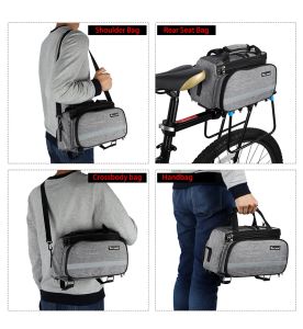 WEST BIKING Bicycle Bags Large Capacity Cycling Pannier MTB Bike Saddle Handbag Storage Luggage Carrier Bag Rear Rack Trunk Bags
