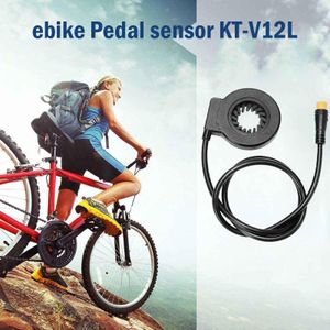Electric Bicycle Pedal Sensor KT-V12L Easy Fitting Hall Speed Cadence Pedal Black Dual PAS Sensor Parts Ebike Sensors Assis H7A0