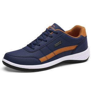 Boots Fashion Blue Leather Sneakers Men Sapatos de Skate Saturros Big 47 48 Sapatos de tênis esportivos masculinos leves Mulheres de skate