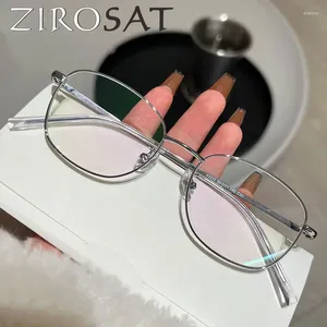 Солнцезащитные очки рамы Zirosat Anti Blue 80011 Titanium Myopia Glasses Retro Square Optical Repress Eyeglass Рамки для мужчин или женщин