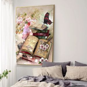 Full Drill Diamond Painting Book Kits Wall Art Mosaic Butterfly Embroidery Flowers Cross Stitch Diamond Mosaic Arts and Crafts