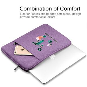 Bärningsväska för 11 12 13 14 15 tum fall Fotavtryck Mönster Skydd Cover Portfölj Handväska för MacBook Air Huawei Dell Acer