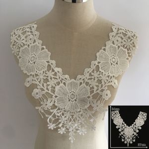 Ricamo fai -da -te di alta qualità da calibro bianco colletto applique Accessori decorativi Accessori per sposa abito da sposa