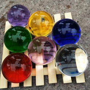 Multicolor 80mm(3.15inch) K9 Crystal Solid Ball Glass Sphere Healing Magic Photography Props Lensball Feng Shui Home Decor