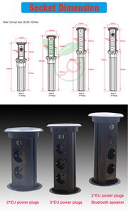 Akıllı Motorlu Kaldırma Gizli Soket USB TYP-C TİP C TYPE POP GÜÇ TÜP Çıkışları Yüksek Kaliteli Alüminyum Alaşım Kabuğu