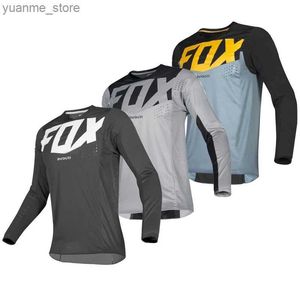 Cycling Shirts Tops Mens bicycle jersey quick drying T-shirt Rvouei off-road motorcycle downhill jersey MX mountain motorcycle DH Y240410