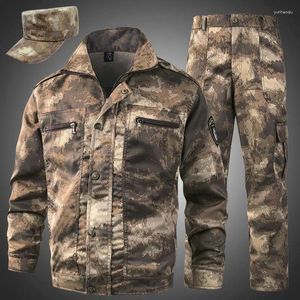 Men's Tracksuits (top Pants) Authentic Military Camouflage Suit For Spring Autumn Casual Wear Workwear Heavy Work Labor Desert Set Man