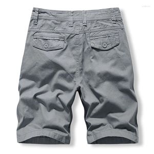 Men's Shorts Summer Casual Cargo Short Men Cotton Breathable Knee Length Straight S Solid Color Sport Pant For 28-38