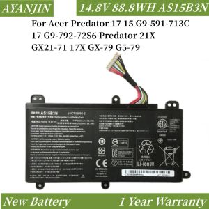 Batteries AS15B3N 14.8V 88.8WH Laptop Battery for Acer Predator 17 15 G9591713C 17 G979272S6 Predator 21X GX2171 17X GX79 G579