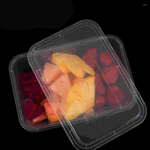 Ta ut containrar 50st Meal Prep Bento Box Lunch Boxes Disposable Food Storage för Restaurant Tray