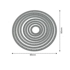 8 st runda cirkel skärande matram metallhantverk die cut stencils papperskort dekorativ prägling