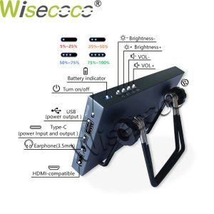 Überwacht tragbarer LCD -Monitor -Power Bank Batterie 5000mAh 6 Zoll IPS QHD 2K Bildschirm Hochhellige Raspberry Pi Desktop PC -Laptop Wisecoco