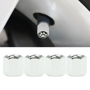 AQTQAQ 4 Pcs/Set Zinc Alloy Footprint Style Tire Valve Stem Cap Tire Wheel Stem Air Valve Caps for Auto Cars