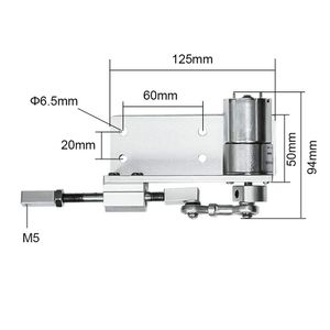 330L Küçük DIY Tasarım Pistonlu Döngü DC Dişli Motorlu Doğrusal Aktüatör 12V 24 Volt Strok 12/16/20mm Ayarlanabilir 5 ~ 1000 RPM