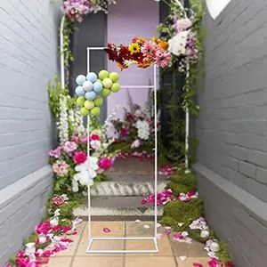 155 cm Metall Ballon Arch Stand Kit Hochzeits Geburtstagsfeier Backdrop Rahmen mit Basis Garten Blumenanzeige 240329