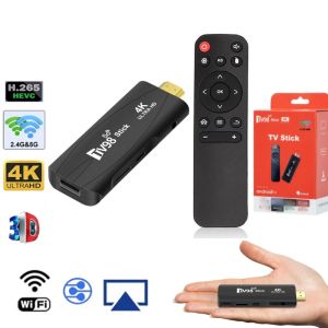 Kutu TV98 Mini TV Stick Android 12.1 4K Akıllı Android TV Kutusu 2.4G 5G WiFi Akıllı TV Kutusu H.265 Medya Oyuncu TV Alıcı Set Üst Kutu