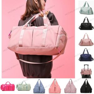 Lu Outdoor Beach Duffle Bag Fitness Umhängetasche Sport großer Kapazität Reisetasche Schuh Ort Nasses und trocken getrennte Haushalts -Outsourcing Unisex Yoga Fitnessstaschenhandtaschen